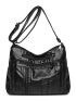 Braided Detail Zip Front Square Bag