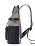 Two Tone Release Buckle Decor Flap Backpack