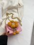 Mini Flower Decor Chain Flap Square Bag