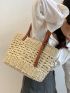 Minimalist Hollow Out Straw Bag
