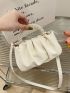 Mini Faux Pearl Decor Ruched Bag