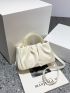 Mini Faux Pearl Decor Ruched Bag
