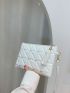 Quilted Studded & Tassel Decor Square Bag