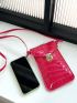 Crocodile Embossed Push Lock Flap Phone Wallet