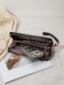 Slogan Graphic Long Wallet With Wristlet