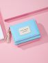 Patch Detail Tassel Decor Small Wallet
