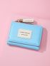 Patch Detail Tassel Decor Small Wallet