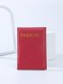 Metallic Letter Graphic Passport Case