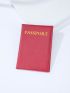 Metallic Letter Graphic Passport Case