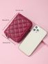 Quilted Snap Button Small Wallet