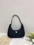 Butterfly Decor Baguette Bag
