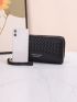 Letter Graphic Long Wallet With Wristlet