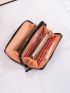 Letter Graphic Long Wallet With Wristlet