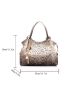 Hollow Out Design Shoulder Tote Bag With Bag Charm