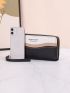 Colorblock Letter Graphic Long Wallet