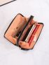 Colorblock Letter Graphic Long Wallet