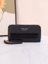 Letter Graphic Crocodile Embossed Long Wallet