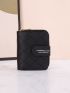 Letter Graphic Geometric Pattern Small Wallet