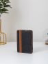 Geometric Pattern Contrast Tape Card Holder