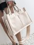 Minimalist Canvas Shopper Bag