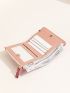 Letter Graphic Color Block Small Wallet