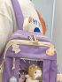 5pcs Two Tone Backpack Set Without Doll