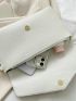 Minimalist Snap Button Square Bag