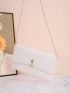 Metal Decor Flap Chain Square Bag
