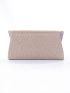 Glitter Metal Detail Square Bag