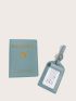 Letter Graphic Passport Case & Luggage Tag