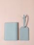 Letter Graphic Passport Case & Luggage Tag
