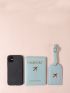 Letter Graphic Passport Case & Luggage Tag