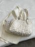 Chain Decor Shoulder Tote Bag