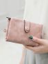Snap Button Small Wallet With Wristlet
