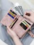 Snap Button Small Wallet With Wristlet