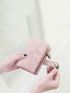 Snap Button Small Wallet With Wristlet