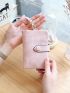 Snap Button Small Wallet With Wristlet
