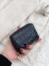 Crocodile Embossed Zip Around Card Holder