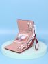 Bow Decor Snap Button Small Wallet