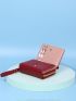 Bow Decor Snap Button Small Wallet