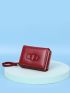 Bow Decor Snap Button Small Wallet