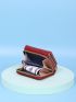 Bow Decor Snap Button Small Wallet