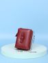 Bow Decor Snap Button Small Wallet
