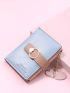 Letter Graphic Heart Charm Small Wallet