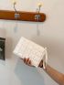 Metallic Embossed Detail Square Bag