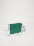 Metallic Embossed Detail Square Bag