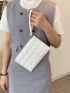Metallic Embossed Detail Square Bag