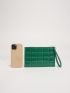 Metallic Embossed Detail Square Bag