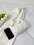 Quilted Pattern Hobo Bag