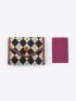 Checkered Pattern Small Wallet